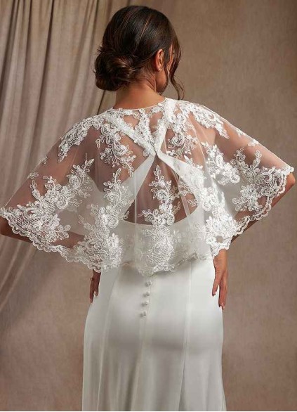 Pawzc Hephzibah Lace Tulle Wrap