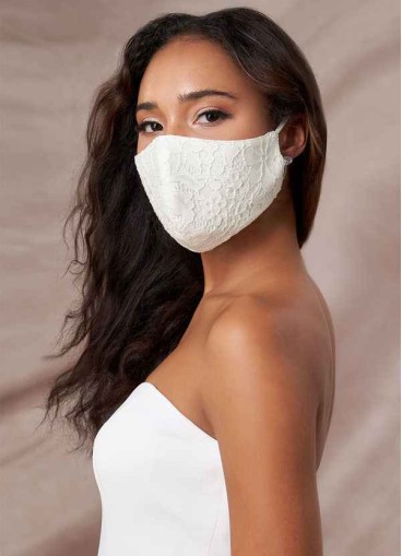 Pawzc Non-Medical Ivory Lace Reusable Face Mask