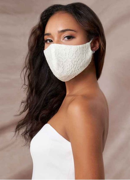 Pawzc Non-Medical Ivory Lace Reusable Face Mask Pawzc Non-Medical Ivory Lace Reusable Face Mask