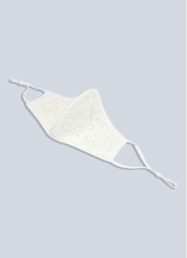 Pawzc Non-Medical Ivory Lace Reusable Face Mask