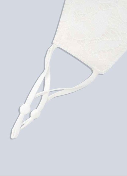 Pawzc Non-Medical Ivory Lace Reusable Face Mask Pawzc Non-Medical Ivory Lace Reusable Face Mask