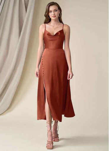 Pawzc Ceci Stretch Satin Dress