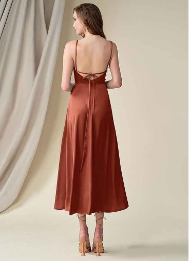 Pawzc Ceci Stretch Satin Dress