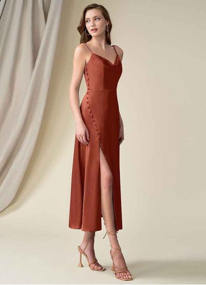 Pawzc Ceci Stretch Satin Dress Pawzc Ceci Stretch Satin Dress