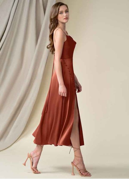 Pawzc Ceci Stretch Satin Dress Pawzc Ceci Stretch Satin Dress