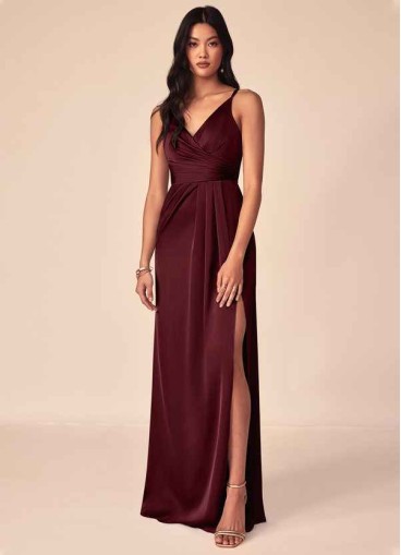 Pawzc Aqua Stretch Satin Dress