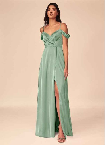 Pawzc Ocean Stretch Satin Dress