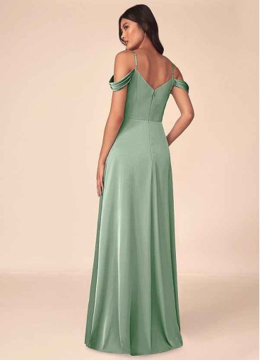 Pawzc Ocean Stretch Satin Dress