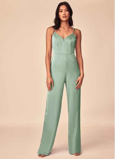 Pawzc Elizabella Stretch Satin Jumpsuit