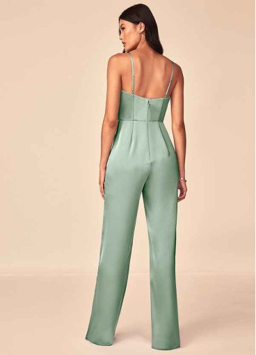 Pawzc Elizabella Stretch Satin Jumpsuit