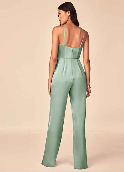 Pawzc Elizabella Stretch Satin Jumpsuit Pawzc Elizabella Stretch Satin Jumpsuit
