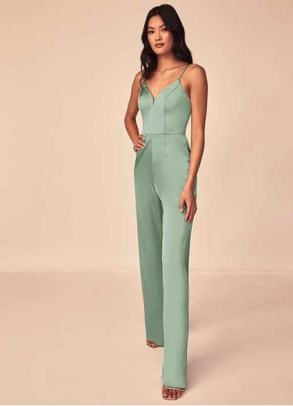 Pawzc Elizabella Stretch Satin Jumpsuit Pawzc Elizabella Stretch Satin Jumpsuit