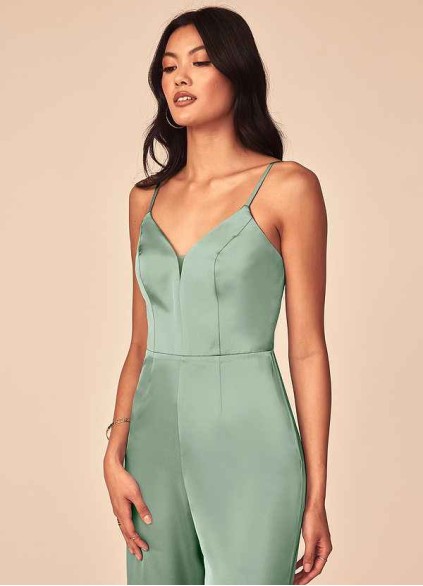 Pawzc Elizabella Stretch Satin Jumpsuit Pawzc Elizabella Stretch Satin Jumpsuit