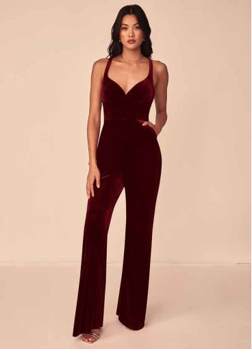 Pawzc Emmette Velvet Jumpsuit