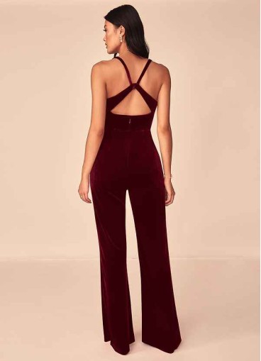 Pawzc Emmette Velvet Jumpsuit