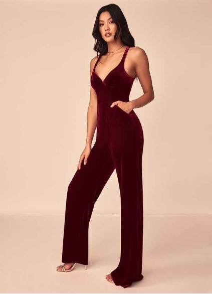 Pawzc Emmette Velvet Jumpsuit Pawzc Emmette Velvet Jumpsuit