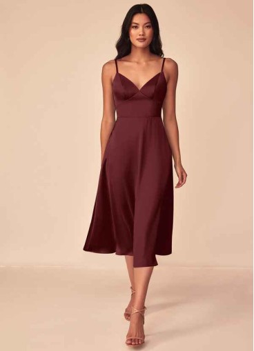 Pawzc Dottie Stretch Satin Dress