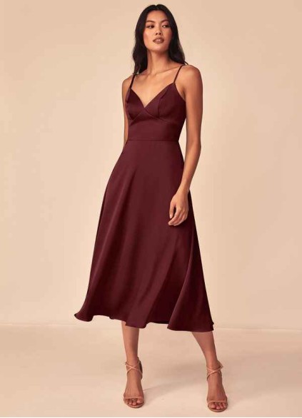 Pawzc Dottie Stretch Satin Dress Pawzc Dottie Stretch Satin Dress
