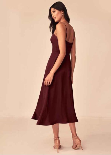 Pawzc Dottie Stretch Satin Dress Pawzc Dottie Stretch Satin Dress