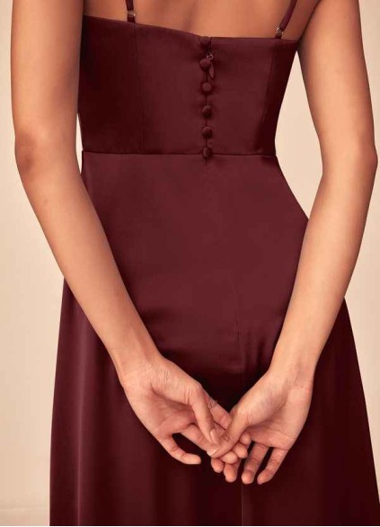 Pawzc Dottie Stretch Satin Dress Pawzc Dottie Stretch Satin Dress