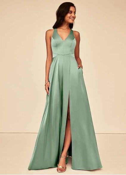 Pawzc Ceria Stretch Satin Dress