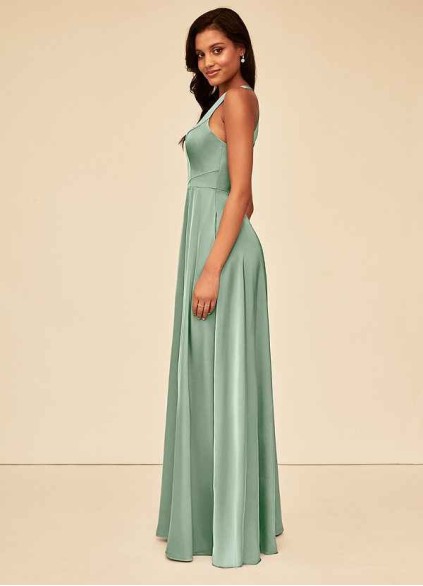 Pawzc Ceria Stretch Satin Dress