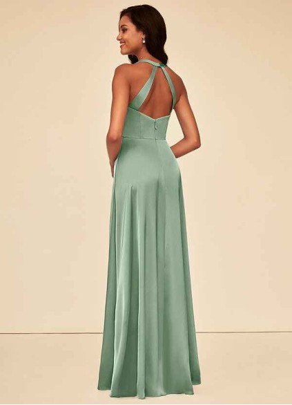 Pawzc Ceria Stretch Satin Dress