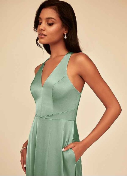 Pawzc Ceria Stretch Satin Dress