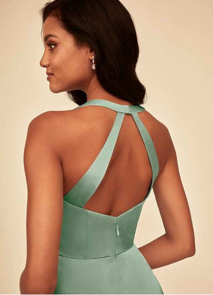 Pawzc Ceria Stretch Satin Dress