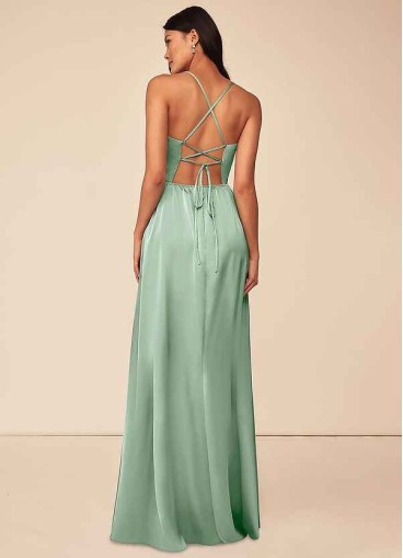 Pawzc Raya Stretch Satin Dress