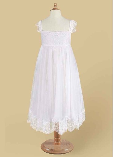 Pawzc Guava Flower Girl Dress