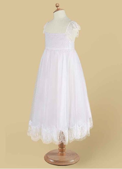 Pawzc Guava Flower Girl Dress
