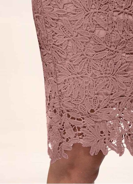 AZ Occasions Heavenly Kiss Dusty Rose Lace Bodycon Short Dress